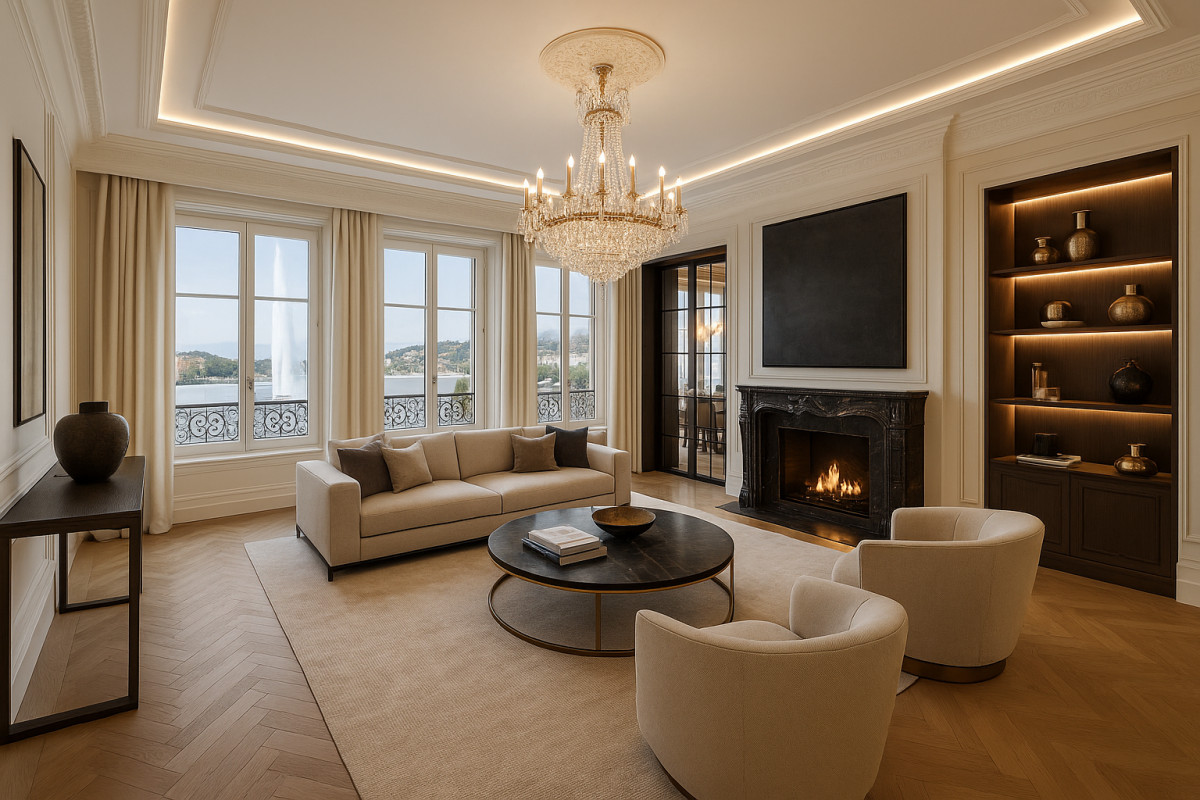 Splendides appartements de prestige en première ligne du lac à Genève (GE-CH)