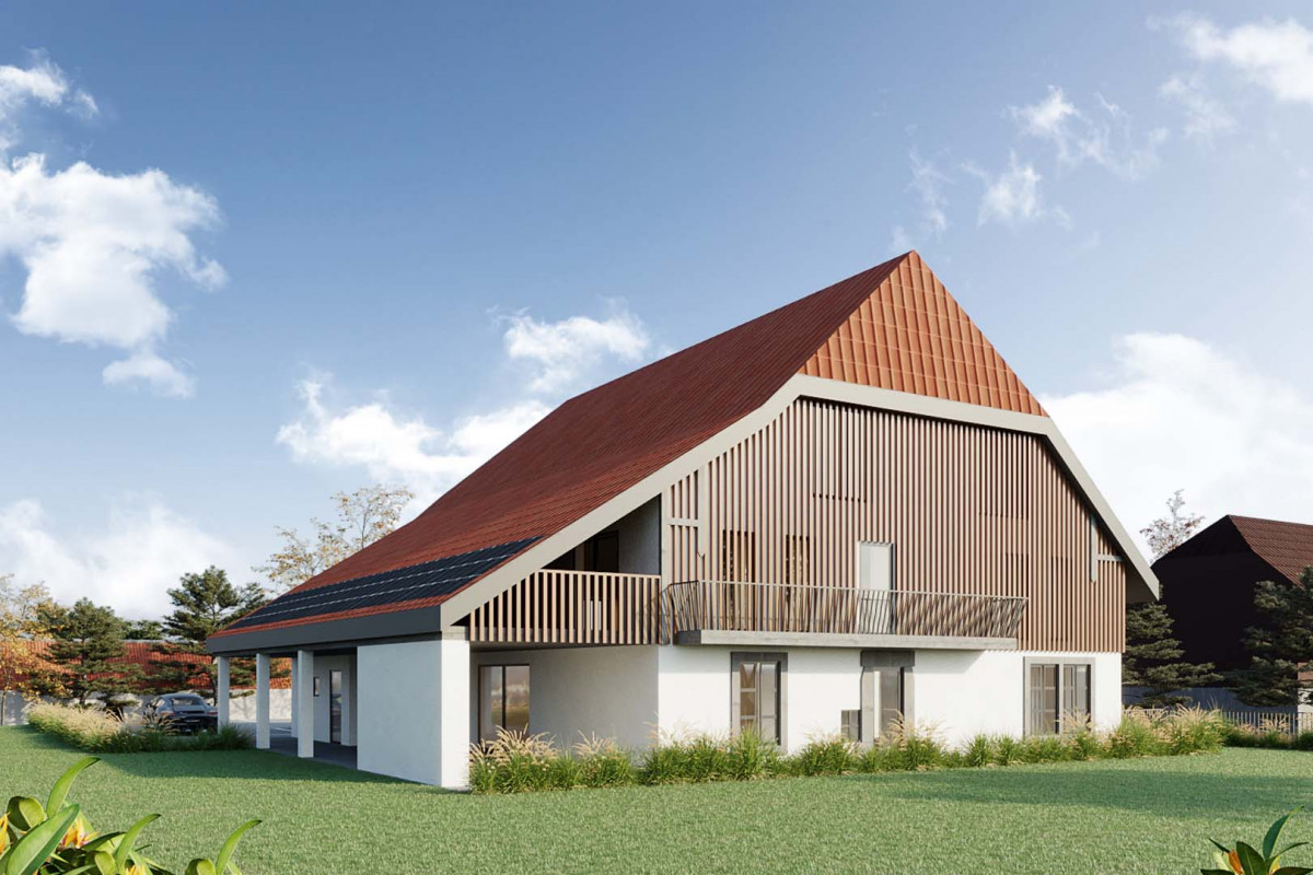 Chamant appartement avec jardin dans une ferme entièrement rénovée
