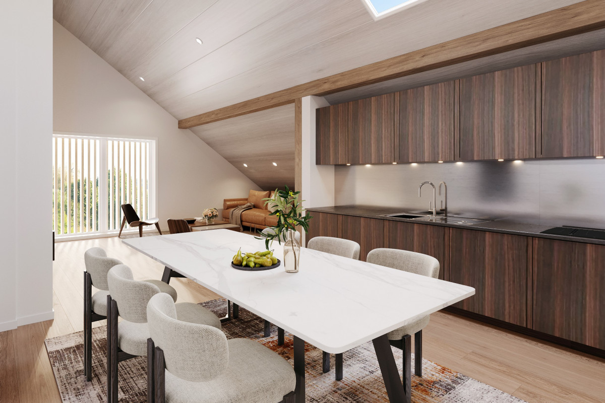 Avec beaucoup de cachet, appartement  de 4,5 pièces avec jardin