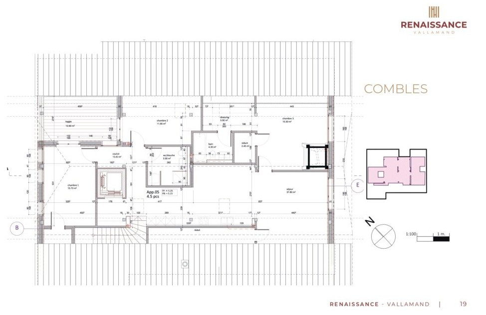Avec beaucoup de cachet, appartement  de 4,5 pièces avec jardin