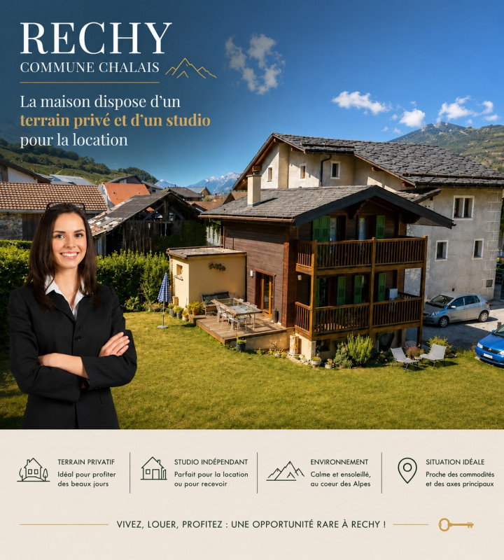 Maison au centre de Réchy