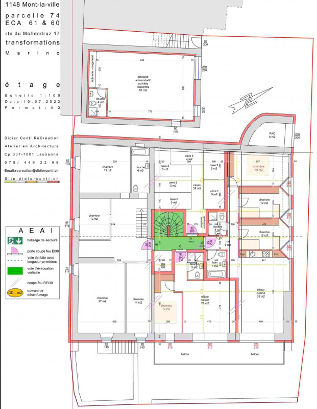 Maison de caractère à vendre – 7 logements - 2 buro/comm Mont-la-Ville (1148) — photo 13