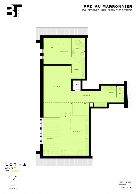 PROMOTION SUR PLANS - Magnifique duplex de standing 6 pièces avec loggia - 189m2